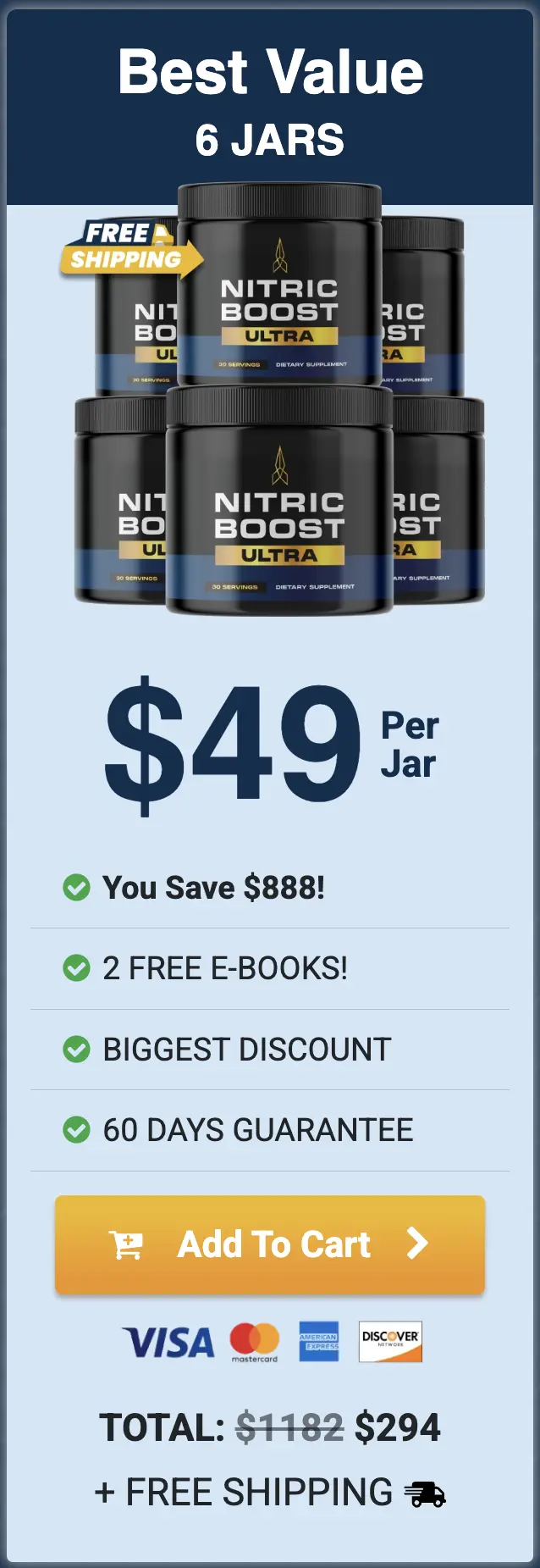 Nitric Boost Ultra 6 jars